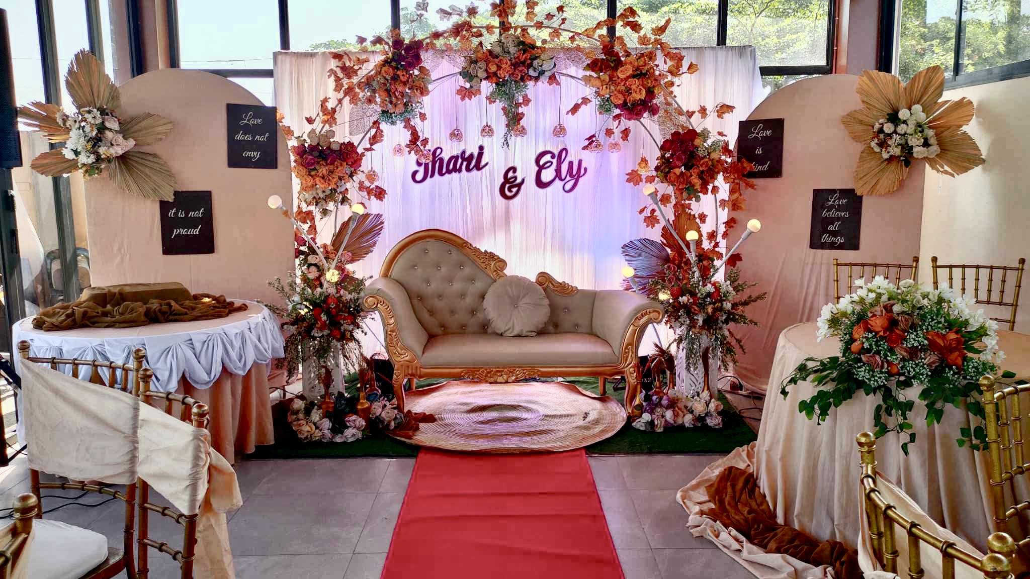 Beige & Floral Wedding Reception